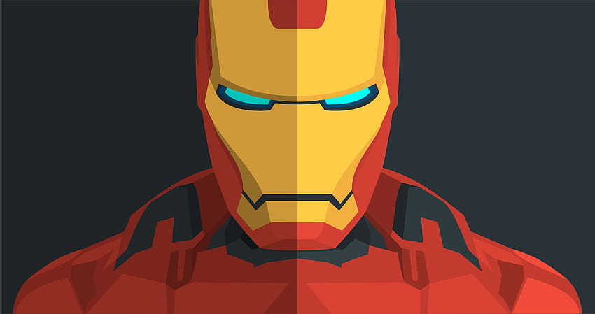 Iron man, minimal, superhero HD wallpaper