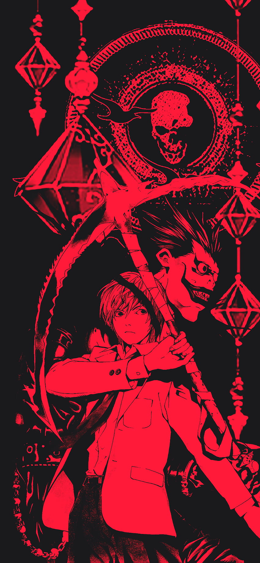 Death Note, red, magenta, deathnote, anime, edgy HD phone wallpaper