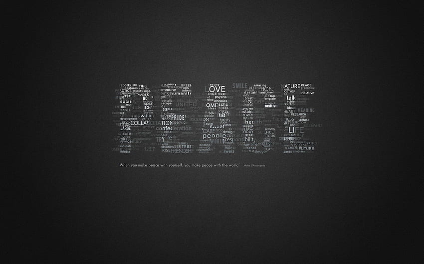 Word Peace Composed of Words - ZoomWalls. hop tutorial typography, Typography tutorial, hop typography HD wallpaper