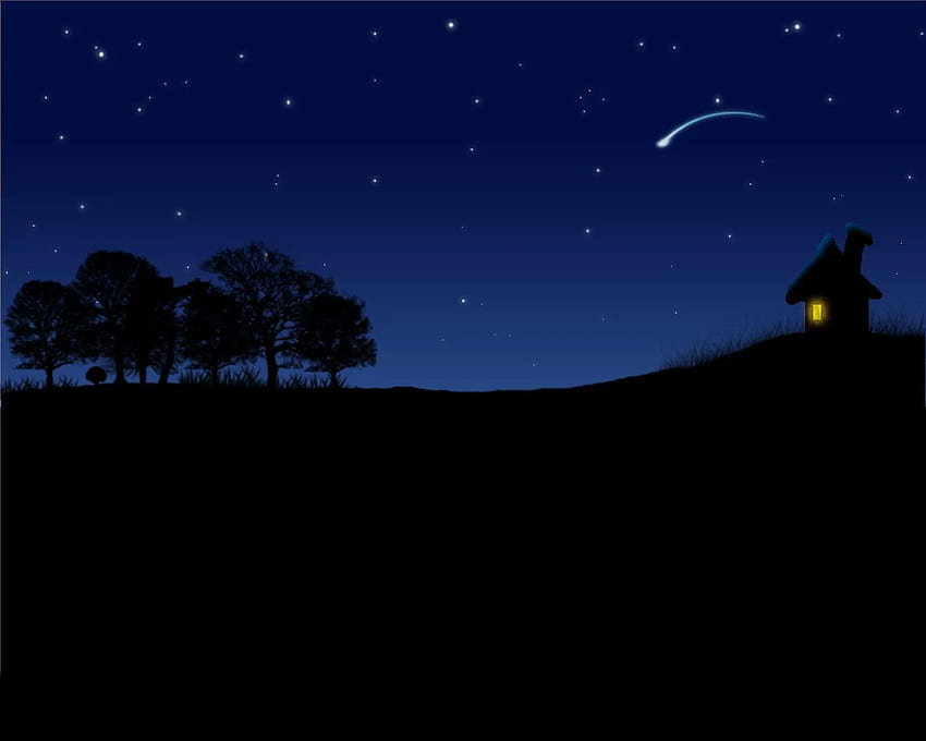 night sky, Cartoon Sky HD wallpaper