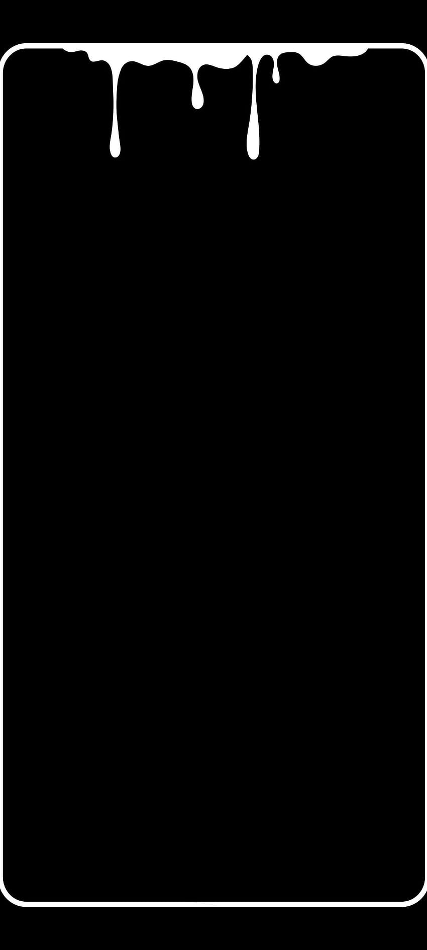 Граница AMOLED черно-бял ръб, черно-бял AMOLED HD тапет за телефон