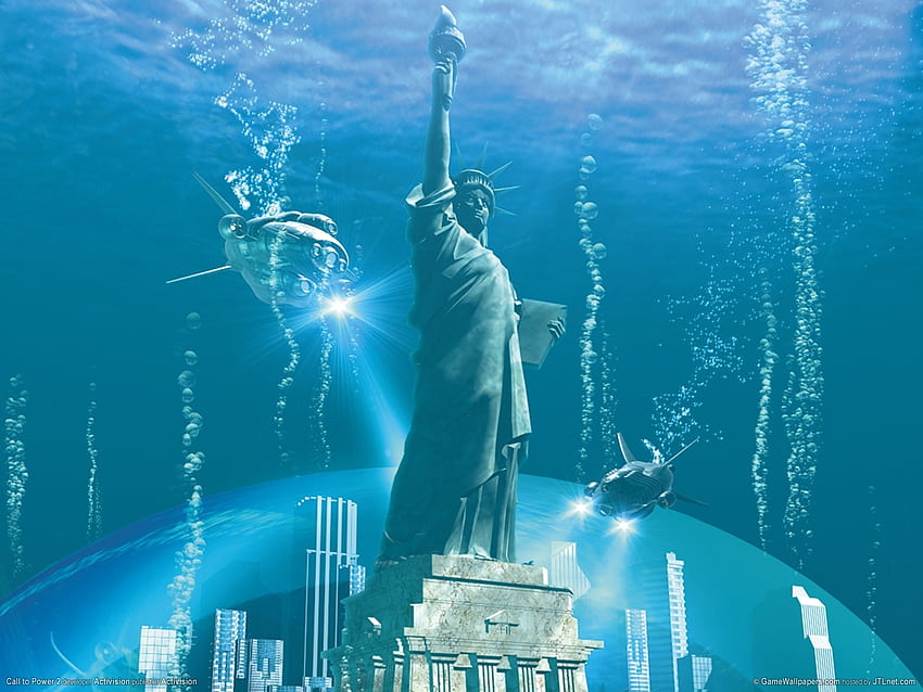 Вода, фантазия, изкуство, статуя на свободата HD тапет