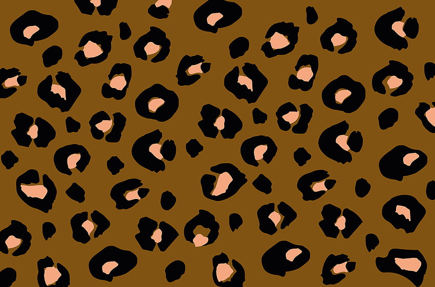 Стенопис с кафяв леопард - животински принт, розов леопард HD тапет
