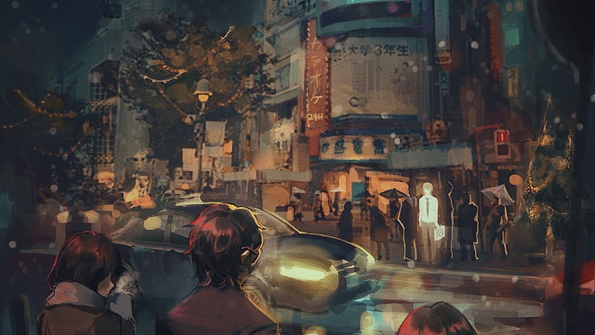Persona 5, Akechi Goro, Kurusu Akira, Calle, 2560 X 1440 Juego de rol fondo de pantalla