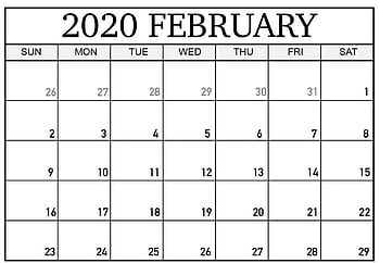 February 2020 Calendar PDF, Word, Excel Template HD wallpaper | Pxfuel