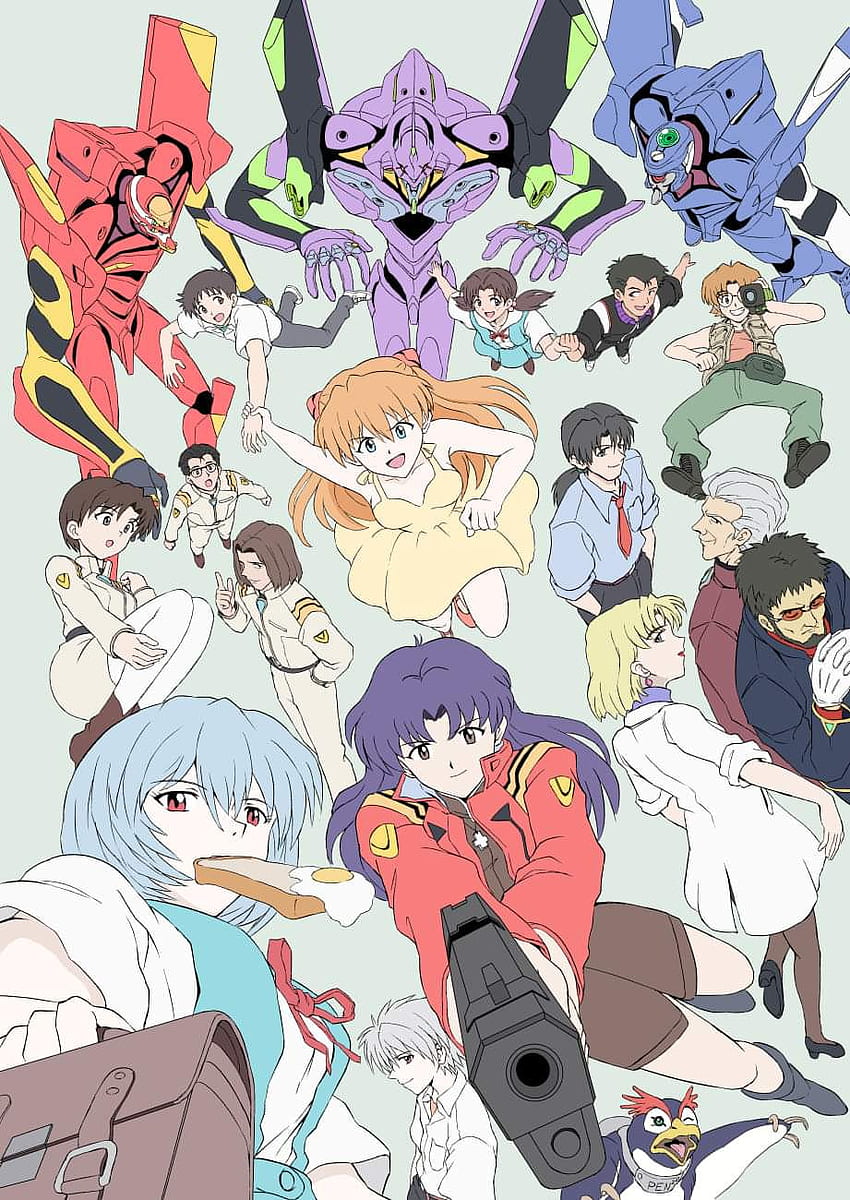 Nge, shinji, asuka, neon genesis evangelion, rei ayanami, anime Papel de parede de celular HD