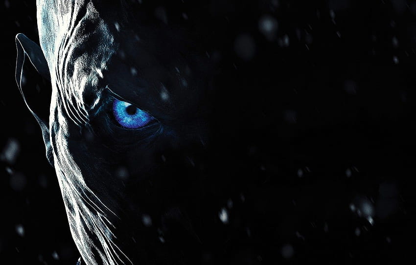 zombie, ice, blizzard, blue eyes, snow, face, A Song of Ice and Fire, Game of Thrones, fear, eye, evil, season 7, White Walkers, tv series for , section фильмы HD wallpaper