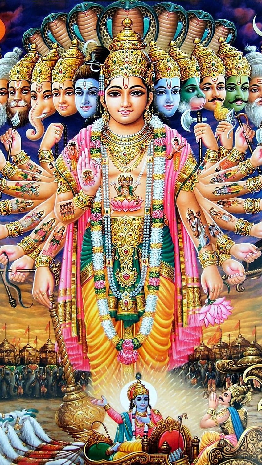 Krishna, Krishna Virat Roop, Vishu Deva, Narayan, God, Bhakti, vishnu deva HD phone wallpaper