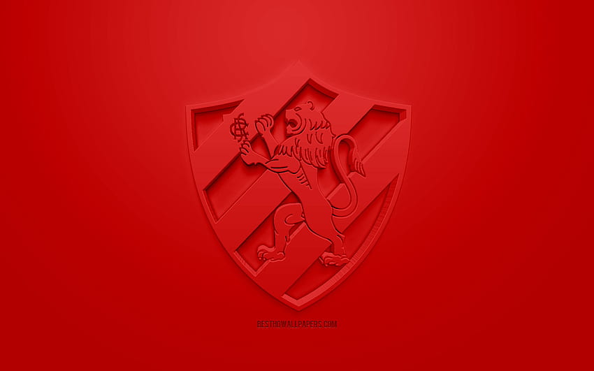 Sport Recife, SCR, logo 3D créatif, fond rouge, emblème 3D, club de football brésilien, Serie B, Recife, Brésil, art 3D, football, logo 3D élégant, Sport Club do Recife pour avec Fond d'écran HD