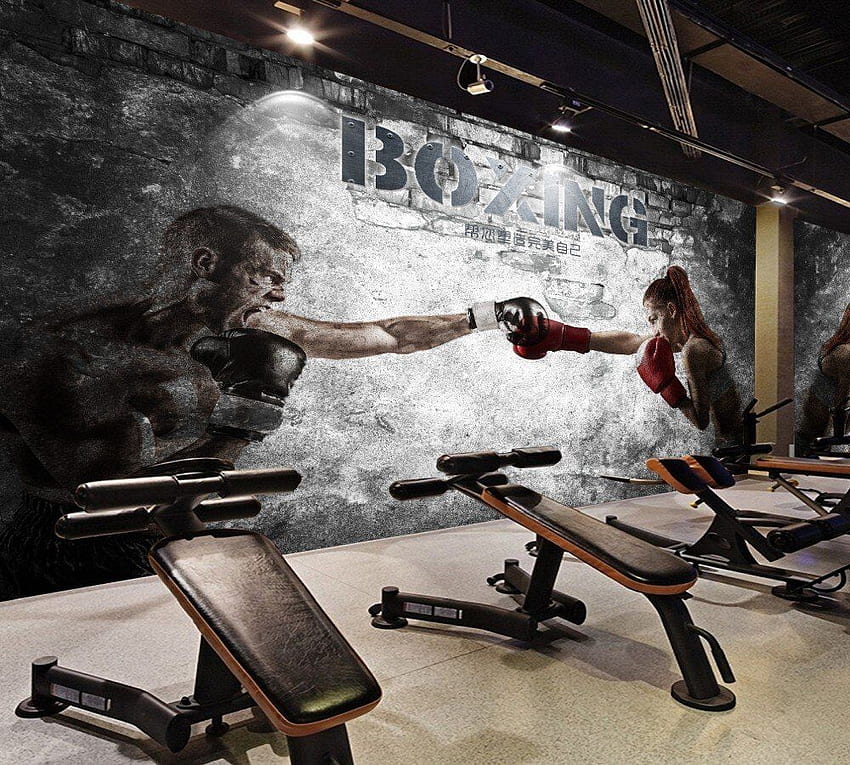 Shipping Nice Looking Gym Customized 3D Boxing Men And Women Gym Decoration Wall Cool Retro Cheap Gym ., Fitness Equipment HD wallpaper