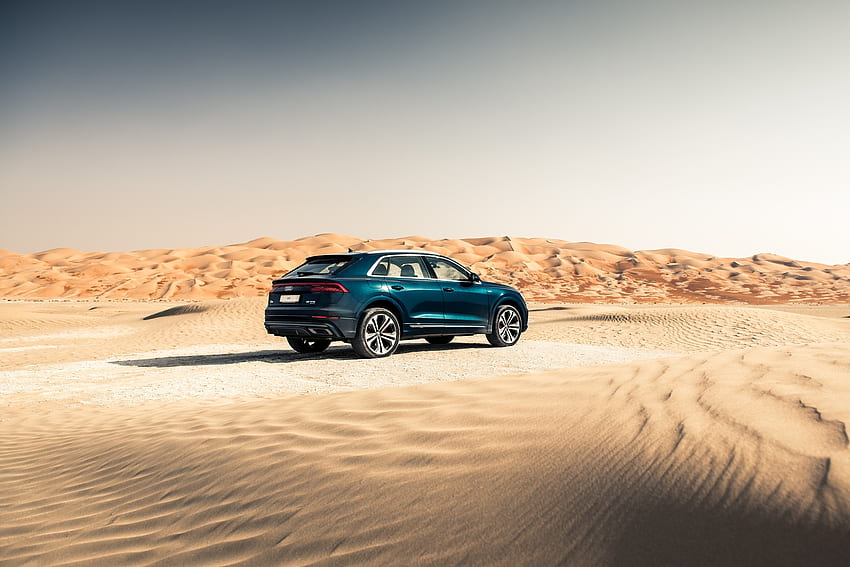Off-road, desert, Audi Q8, SUV HD wallpaper
