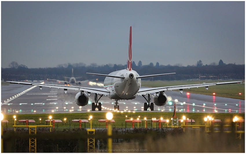 LONDON GATWICK AIRPORT PLANE LANDING. 9, Airplane Landing HD wallpaper