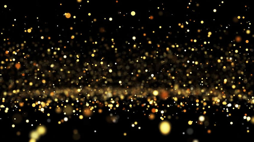 Partículas Bokeh Douradas Voando .. Vídeo Background Loops.. Poeira de Partículas Douradas papel de parede HD