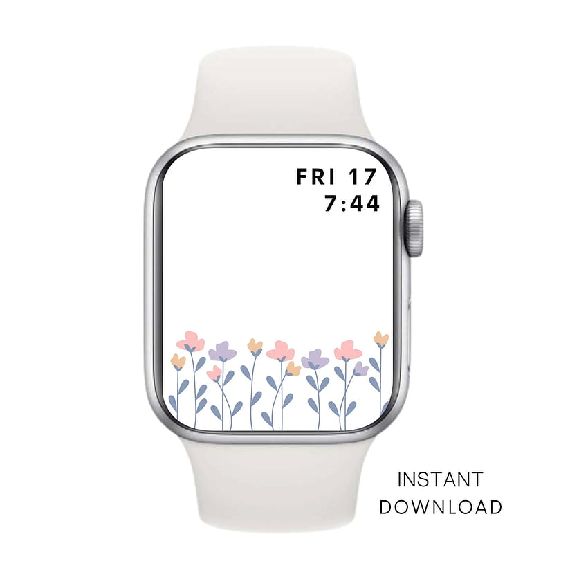 Blumen-Apple Watch Uhr-Hintergrund Blumenapfel, Apple Watch 7 HD-Handy-Hintergrundbild