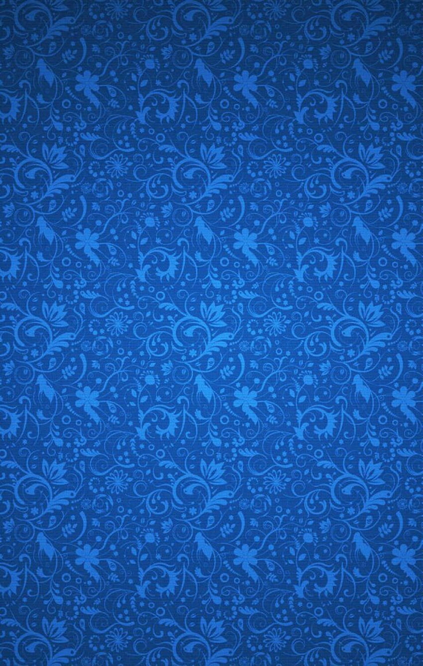 Desain grafis Royal Blue floral wallpaper ponsel HD