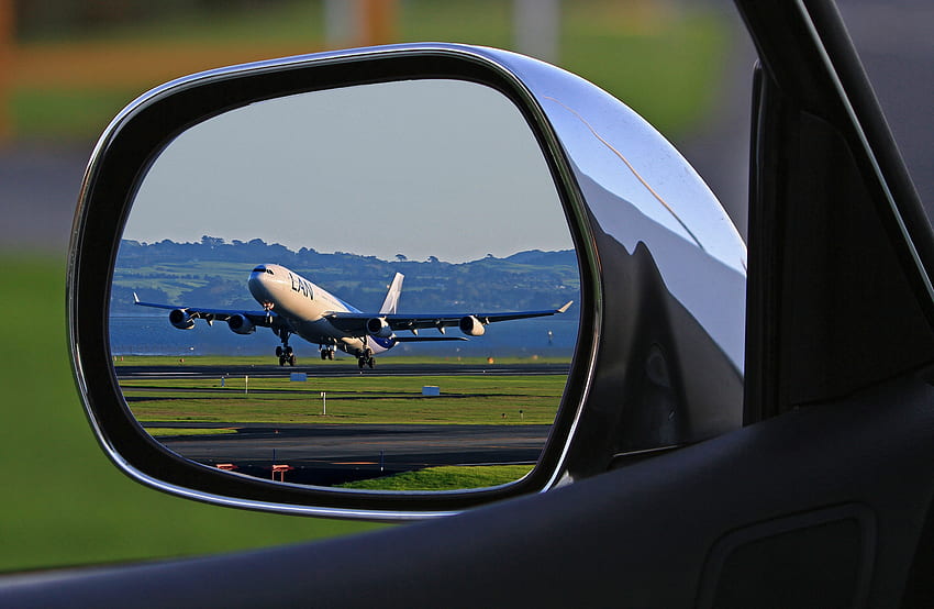 Auto, Reflection, , , Plane, Airplane, Mirror HD wallpaper