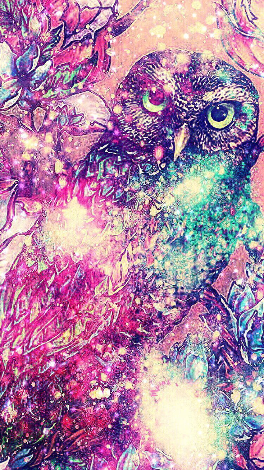 Purple Owl, Owl Hipster Galaxy HD phone wallpaper