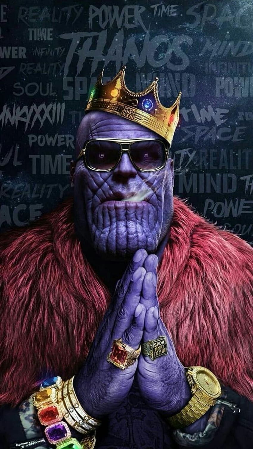 Thanos in Mafia look.F**k u, Cool Thanos HD phone wallpaper