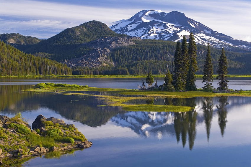 Sparks Lake, Berge, Wasser, See, Schönheit HD-Hintergrundbild