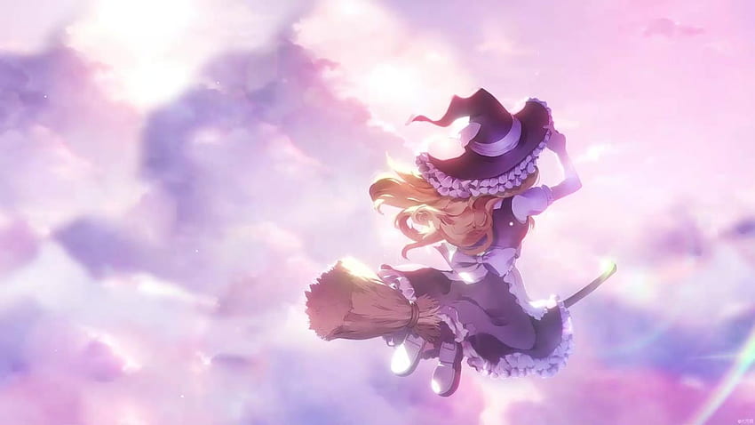 มาริสะ คิริซาเมะ Flying Witch Touhou Live วอลล์เปเปอร์ HD