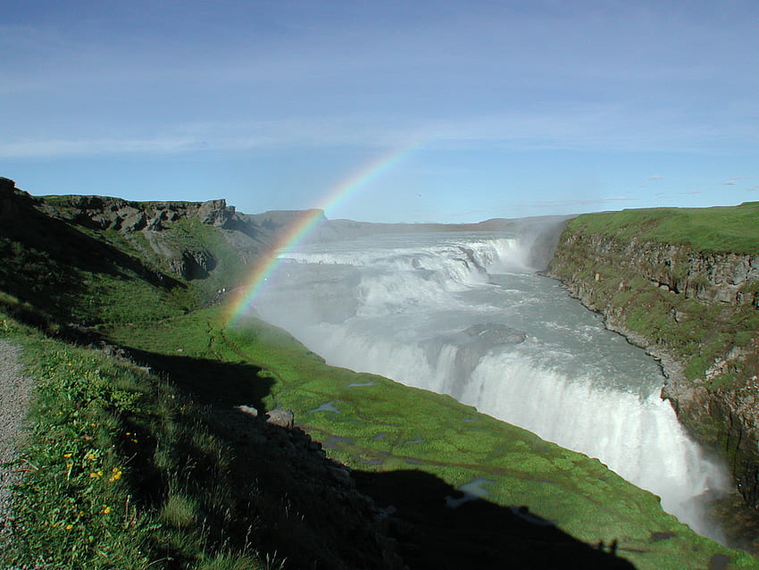 ISLANDIA GULLFOS CASCADA, islandia, cascada, gullfos, naturaleza fondo de pantalla