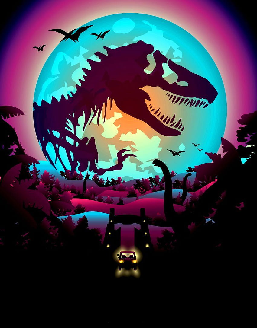 Jurassic Park coole Kunstrepin. Fondos, coole Jurassic World HD-Handy-Hintergrundbild