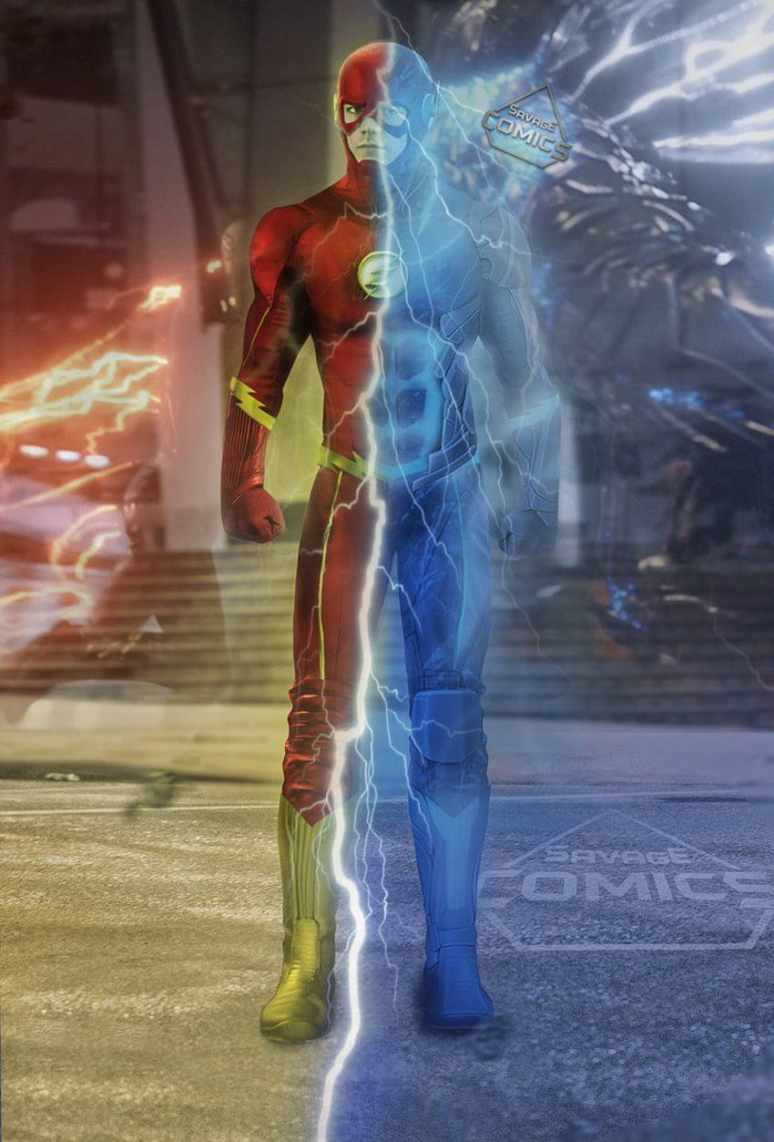 Future Flash vs The Flash (Savitar) HD phone wallpaper