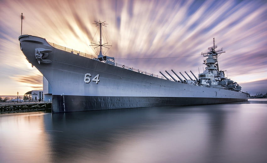: USS Wisconsin BB 64 Kapal Perang Kelas Iowa, Kapal Perang Abu-abu . Uss Iowa, Kapal Perang, Penghancur Kelas Arleigh Burke Wallpaper HD