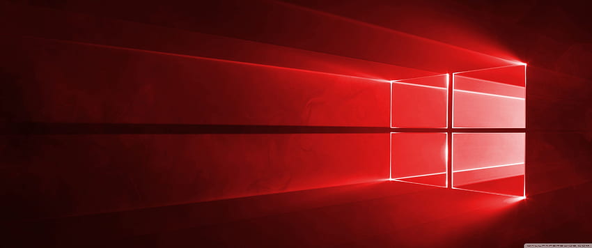 Windows 10 Red in Ultra Background, Simple Red and Black HD wallpaper