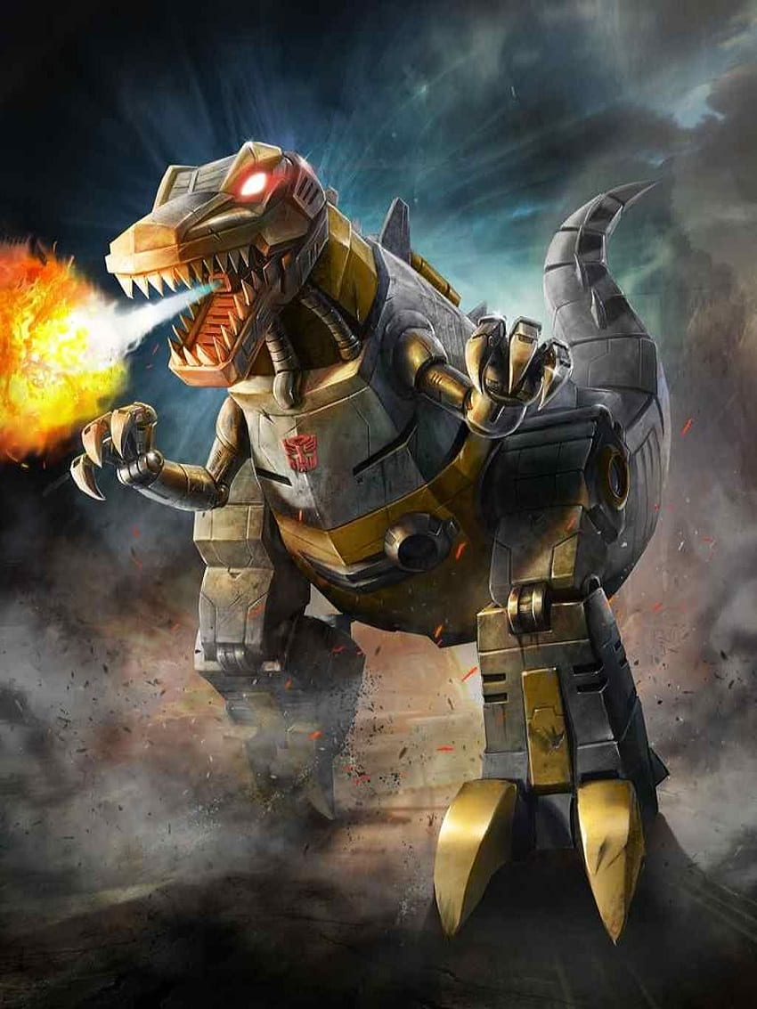 Transformers Legends Game의 Dinobots Leader Grimlock 아트워크 HD 전화 배경 화면