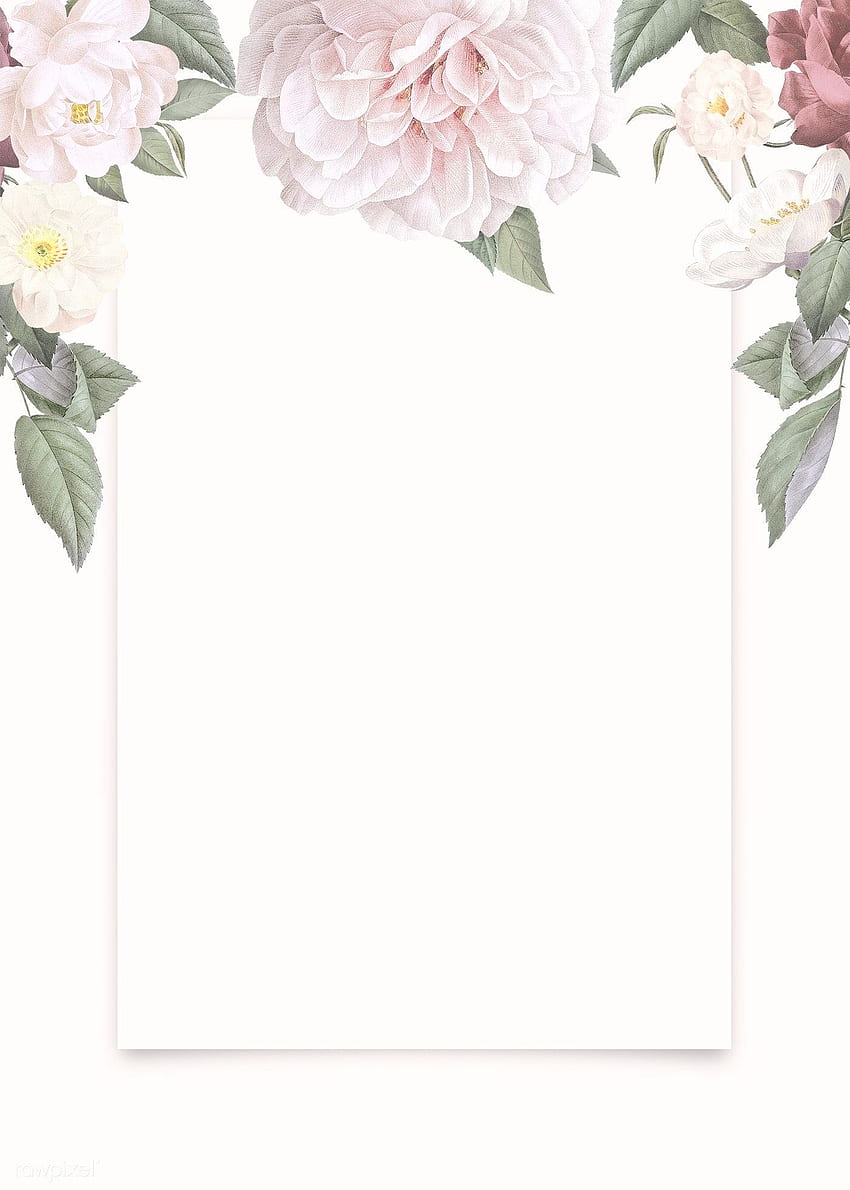 illustrazione premium di Illustrazione di design elegante cornice floreale. Progettazione grafica di fiori, progettazione di illustrazioni, design del telaio, cornice di fiori vintage Sfondo del telefono HD