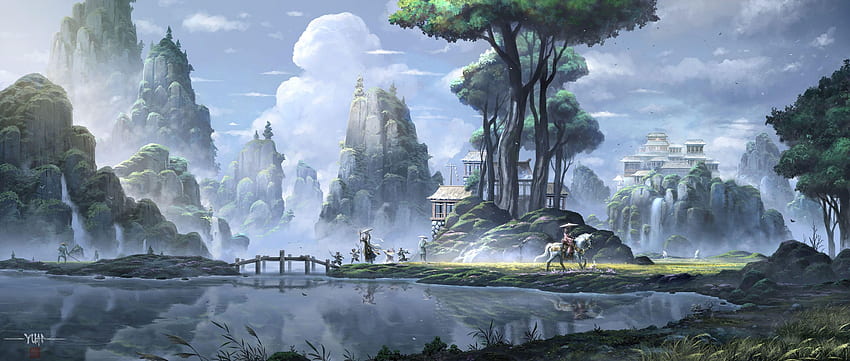 Frühsommer von ChaoyuanXu. Fantasielandschaft, Landschaft, chinesische Landschaft HD-Hintergrundbild