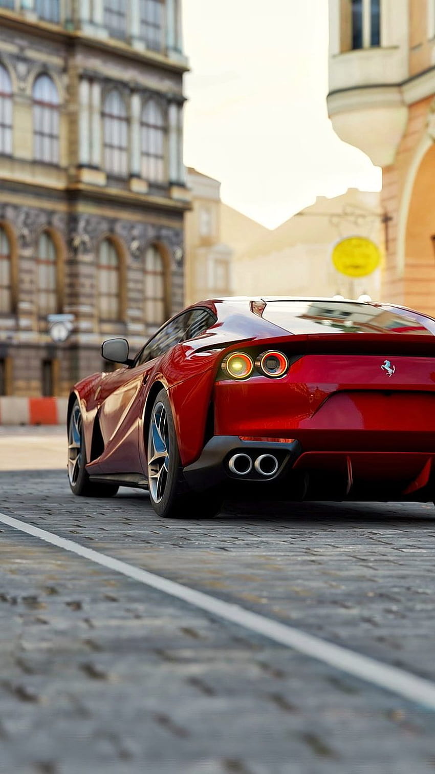 : Ferrari 812 superfast, carro esportivo, vermelho, veículo motorizado, meio de transporte Papel de parede de celular HD