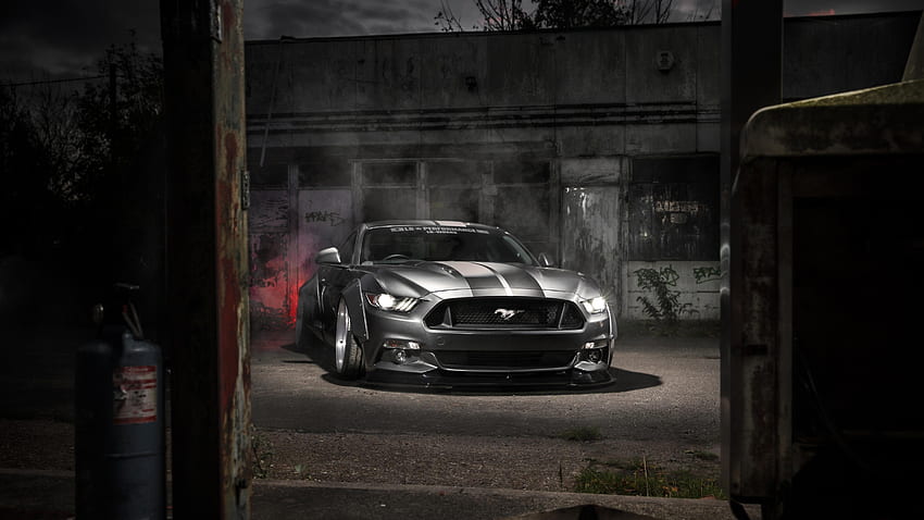 Mustang Ford, Silber, Muscle-Car HD-Hintergrundbild