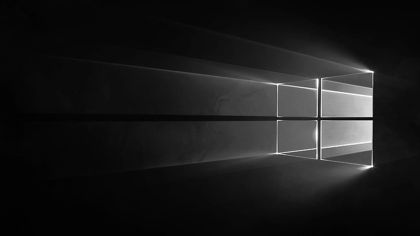 Windows 10 escuro, Windows cinza papel de parede HD
