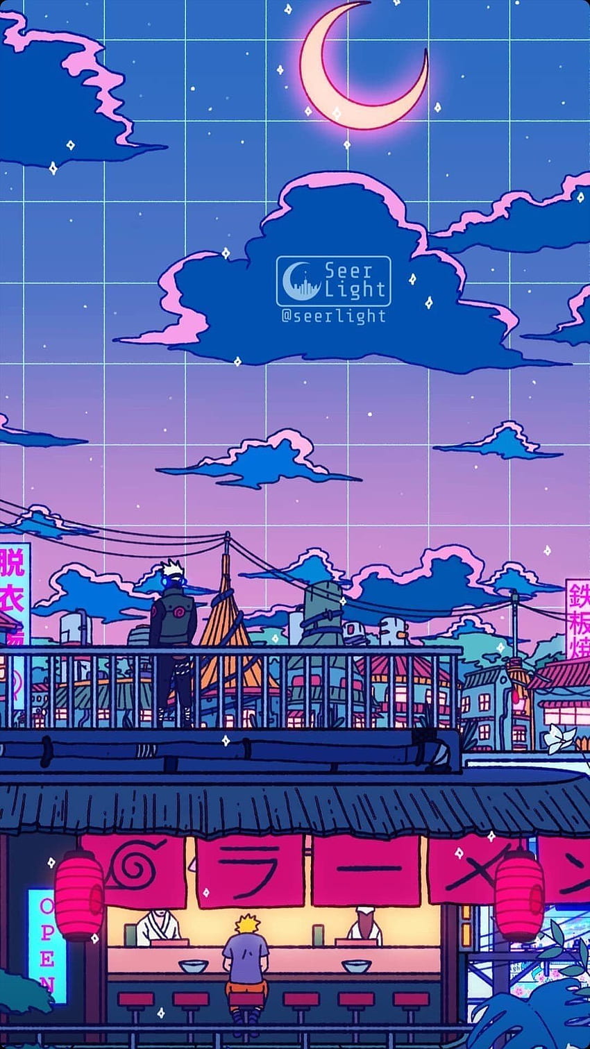 Naruto lofi em 2020. Papel de parede vaporwave, kawaii, Papéis de parede para, Anime Lo-fi wallpaper ponsel HD