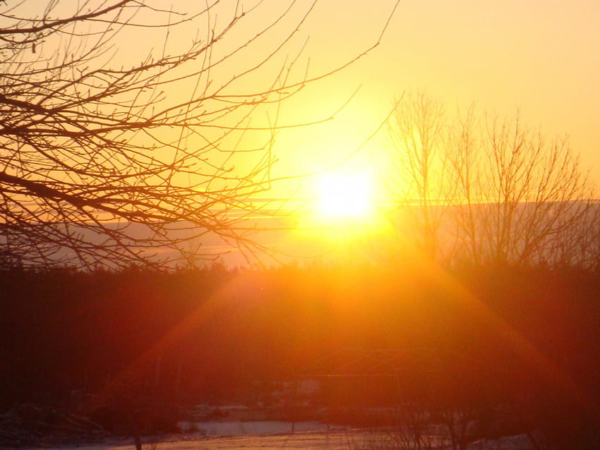 Alba, tramonto, sole Sfondo HD