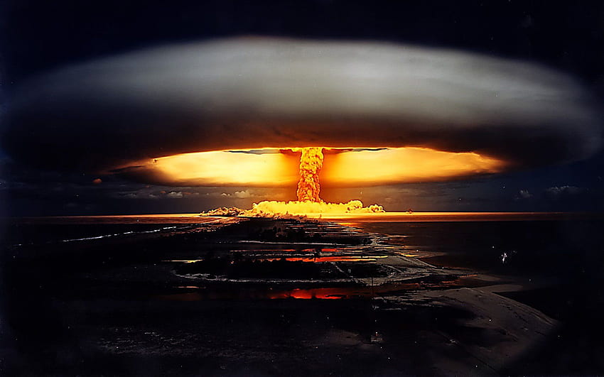 nuclear explosion night war HD wallpaper
