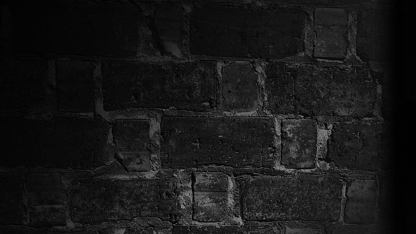 Black color Wall brick texture background . HD wallpaper