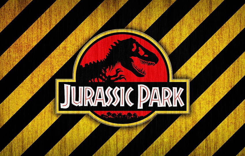 kırmızı, logo, siyah, sarı, jurassic park, kemikler, bölüm минимализм, Jurassic World Logo HD duvar kağıdı