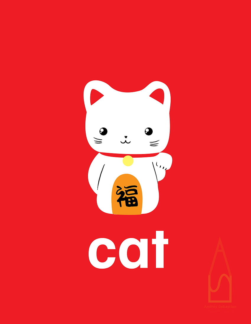 Kucing Beruntung. Lukisan. Kucing oriental, Maneki neko, Anime Maneki Neko wallpaper ponsel HD
