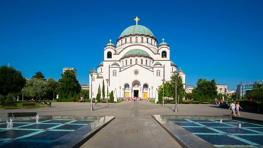 베오그라드 세르비아의 성 사바 교회. HD 월페이퍼