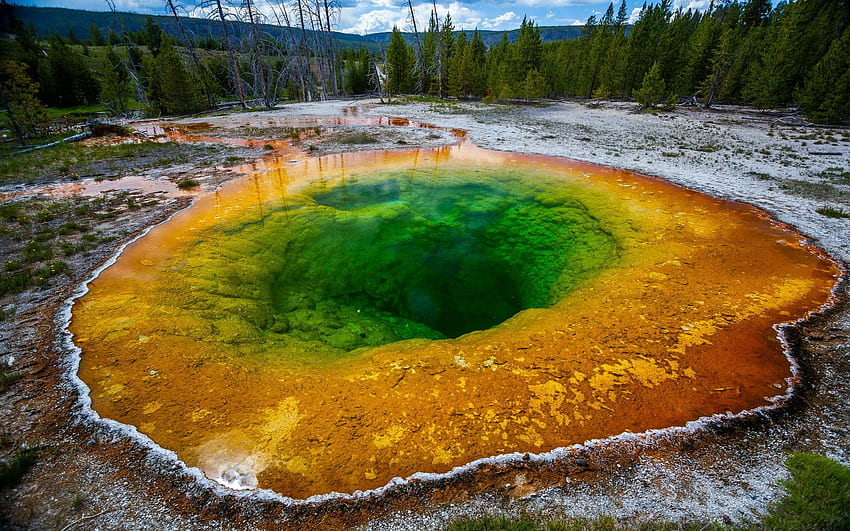 Yellowstone National Park . Background, Hot Spring HD wallpaper