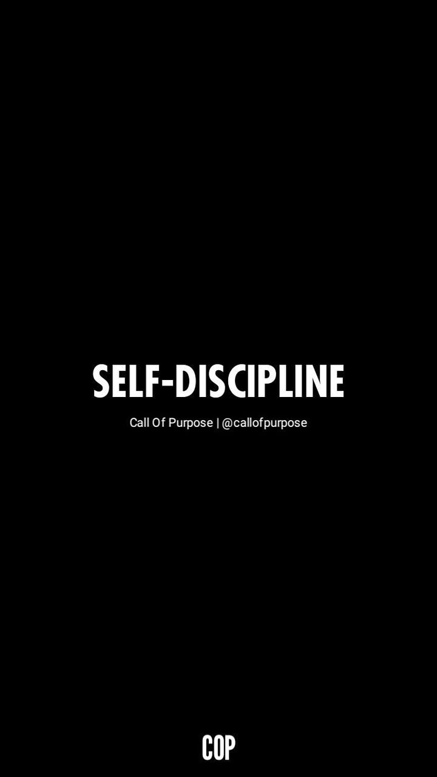 Self Discipline HD phone wallpaper