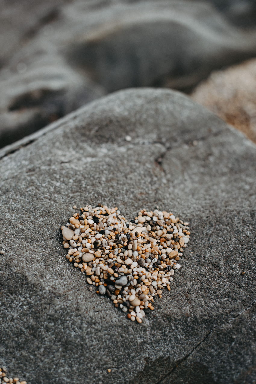 หิน กรวด ความรัก หิน หิน หัวใจ วอลล์เปเปอร์โทรศัพท์ HD