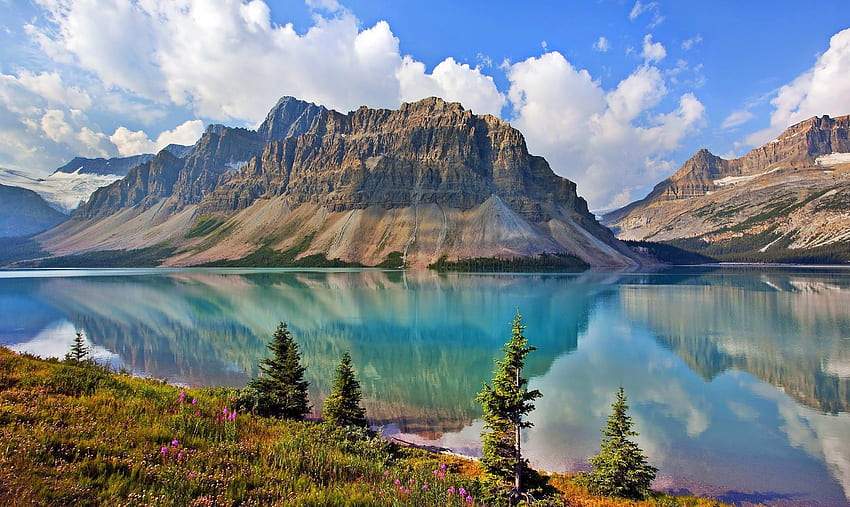 Bow Lake Alberta Canada HD wallpaper