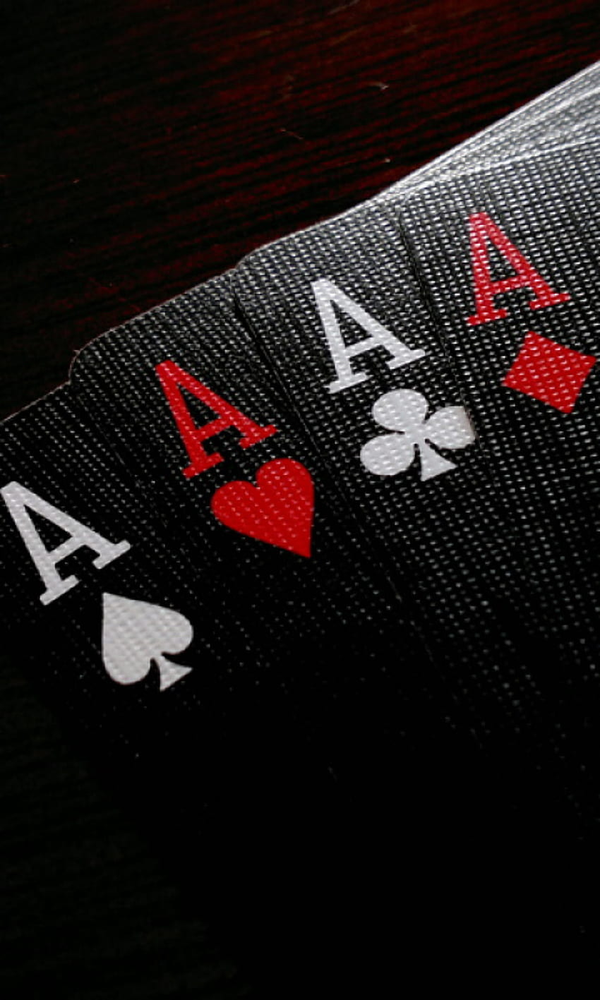 Ace Of Spade, Heart, Clubs And Diamond Playing Cards - Papel De Parede Celular Poker, Deck of Cards HD phone wallpaper