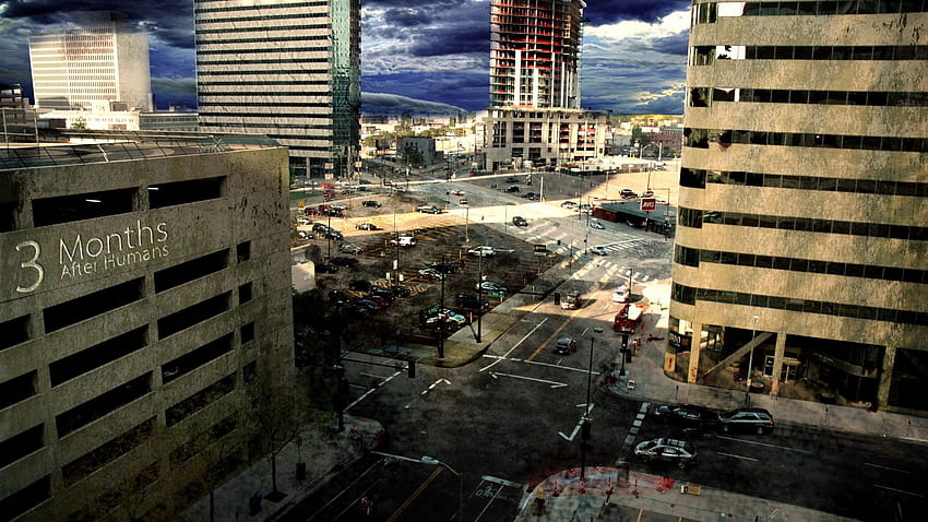 Post Apocalyptic, Zombie Apocalypse City HD wallpaper