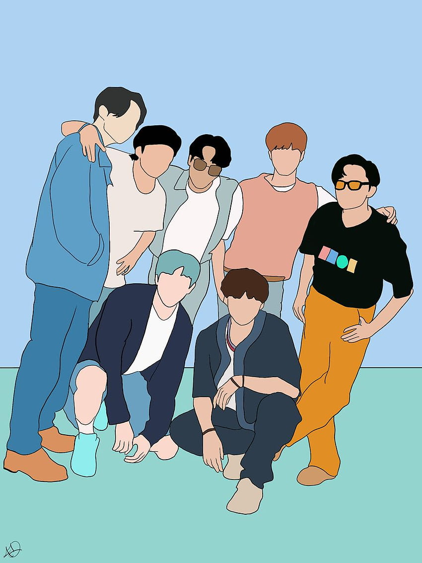 BTS Comeback Print. Bts drawings, Bts , Bts chibi, BTS Members Cartoon HD  phone wallpaper | Pxfuel