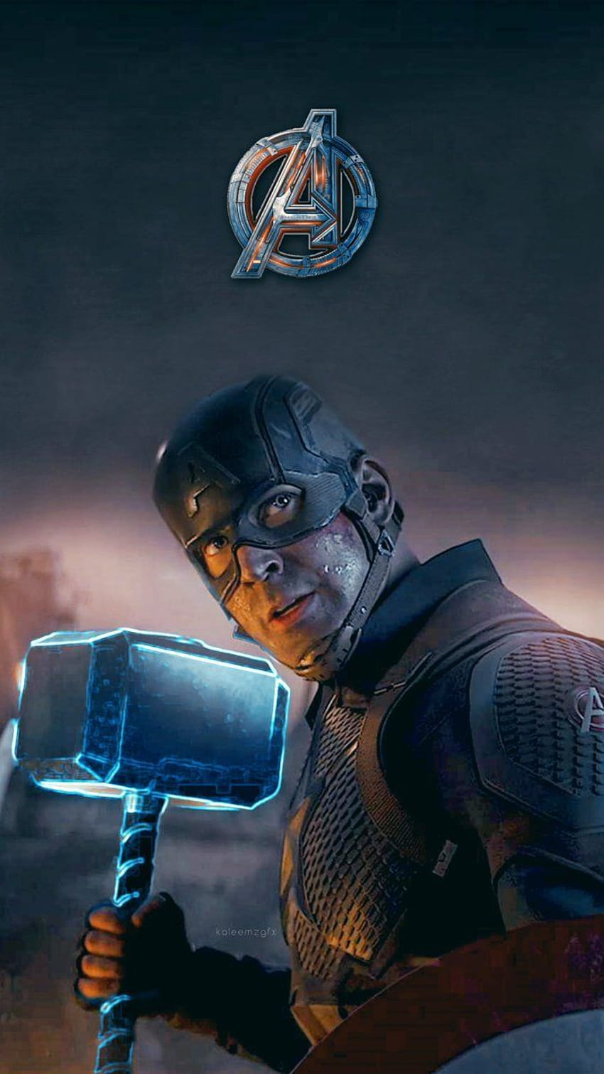 K a l e e m z - x wielding, Captain America Mjolnir HD phone wallpaper